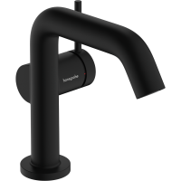 Смеситель для раковины hansgrohe Tecturis S 110 Fine CoolStart, EcoSmart+, с донным клапаном, 73323670, матовый черный
