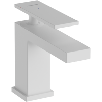 Смеситель для раковины hansgrohe Tecturis E 80, EcoSmart+, с донным клапаном, 73002700, матовый белый