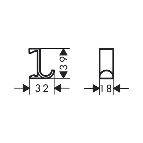 Hansgrohe WallStoris Крючок широкий черный матовый 27914670