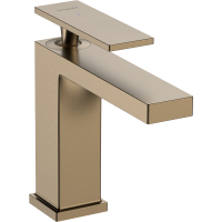 Смеситель для раковины hansgrohe Tecturis E 110 CoolStart, EcoSmart+, с донным клапаном, 73014140, шлифованная бронза