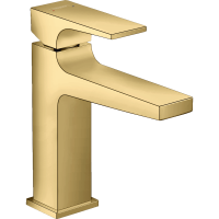 Смеситель для раковины hansgrohe Metropol 110 со сливным клапаном Push-Open 32507990/U, полированное золото, уцененный товар