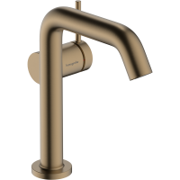 Смеситель для раковины hansgrohe Tecturis S 150 Fine CoolStart, EcoSmart+, со сливным клапаном Push-Open, 73340140, шлифованная бронза