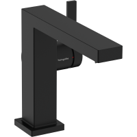 Смеситель для раковины hansgrohe Tecturis E 110 Fine CoolStart, EcoSmart+, с донным клапаном, 73023670, матовый черный