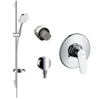 Готовый набор для душа hansgrohe Raindance со смесителем Focus E2 HG-PR129, хром