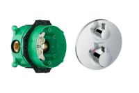 Hansgrohe 15757000S Set HG Ecostat S термостатический смеситель с запорным вентилем (15757000+01800180)