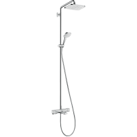 Душевая система hansgrohe Croma E 280 1jet с термостатом для ванны 27687000/U1, хром, уцененный товар