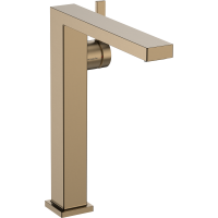 Смеситель для раковины hansgrohe Tecturis E 240 Fine CoolStart, EcoSmart+, с донным клапаном Push-Open, 73070140, шлифованная бронза