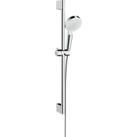 Душевой гарнитур hansgrohe Crometta 100 Vario, 2 режима, со штангой 65 см 26532400, белый/хром, уцененный товар
