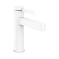 Hansgrohe Finoris Смеситель для раковины однорычажный 110 со сливным клапаном Push-Open белый матовый 76023700