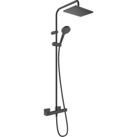 Душевая система hansgrohe Vernis Shape 230 1jet с термостатом 26286670/U, матовый черный, уцененный товар