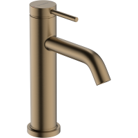 Cмеситель для раковины hansgrohe Tecturis S 110 EcoSmart+, 73311140, шлифованная бронза