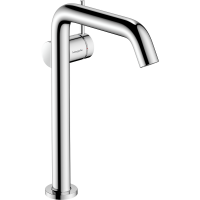 Смеситель для раковины hansgrohe Tecturis S 240 Fine, CoolStart, EcoSmart+, cо сливным гарнитуром Push-Open, 73370000, хром