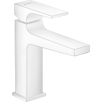 Смеситель для раковины hansgrohe Metropol 110 со сливным клапаном Push-Open 32507700/U, матовый белый, уцененный товар