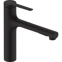 Смеситель для кухонной мойки hansgrohe Zesis M33 160, с вытяжным душем 2jet 74801670, матовый черный