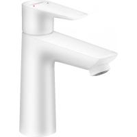 Смеситель hansgrohe Talis E для раковины 110, однорычажный, со сливным гарнитуром 71710700, матовый белый