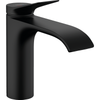 Смеситель для раковины hansgrohe Vivenis 110 CoolStart, с металлическим сливным гарнитуром 75023670, матовый черный
