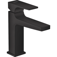 Смеситель для раковины hansgrohe Metropol 110 со сливным клапаном Push-Open 32507670/U, матовый черный, уцененный товар