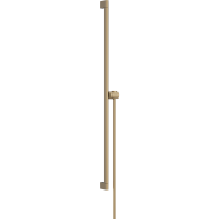Душевая штанга hansgrohe Unica S Puro 900 мм со слайдером и шлангом Isiflex 1600 мм 24405140, шлифованная бронза