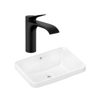 Готовый набор для раковины hansgrohe Xuniva Q встраиваемой со смесителем Vivenis 110 HG-PR240, белый/матовый черный