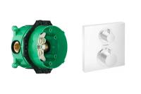 Hansgrohe 15714700S Set HG Ecostat Square термостатический смеситель для душа (15714700+01800180), матовый белый