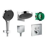 Готовый набор для душа скрытого монтажа hansgrohe Rainfinity HG-PR24, хром