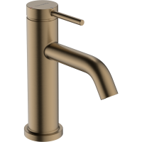 Cмеситель для раковины hansgrohe Tecturis S 80 CoolStart EcoSmart+, 73301140, шлифованная бронза