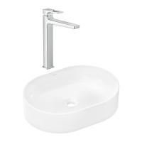 Готовый набор для раковины hansgrohe Xuniva U накладной со смесителем HG-PR261 HG-PR257, белый/хром