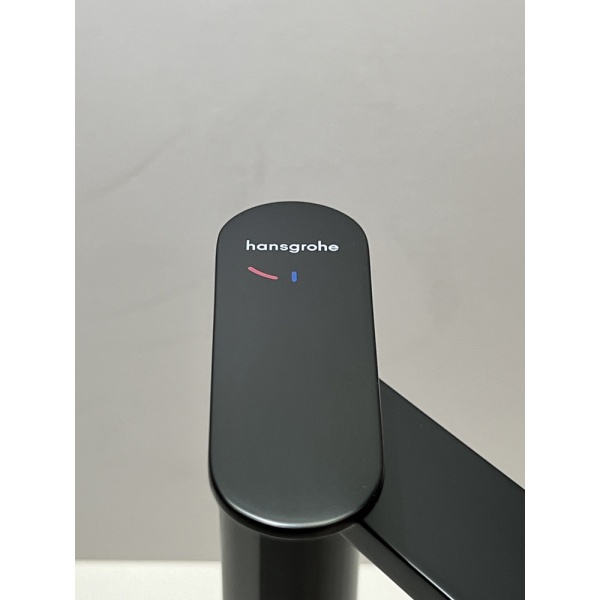 Смеситель для раковины hansgrohe Rebris S 240 CoolStart, со сливным гарнитуром 72580670/U, матовый черный, уцененный товар