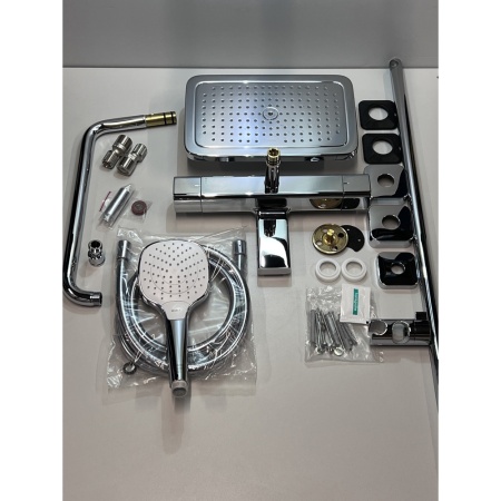 Душевая система hansgrohe Croma E 280 1jet с термостатом для ванны 27687000/U1, хром, уцененный товар