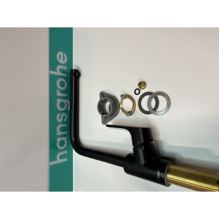 Смеситель для кухонной мойки hansgrohe Focus M41 280, 31817670/U1, матовый черный, уцененный товар