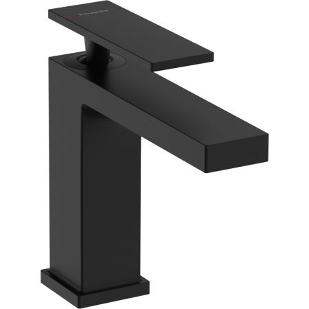Смеситель для раковины hansgrohe Tecturis E 110, EcoSmart+, с донным клапаном, 73010670, матовый черный