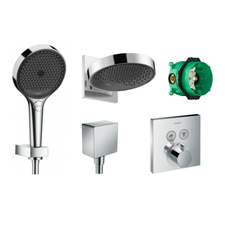 Готовый набор для душа скрытого монтажа hansgrohe Rainfinity HG-PR24, хром
