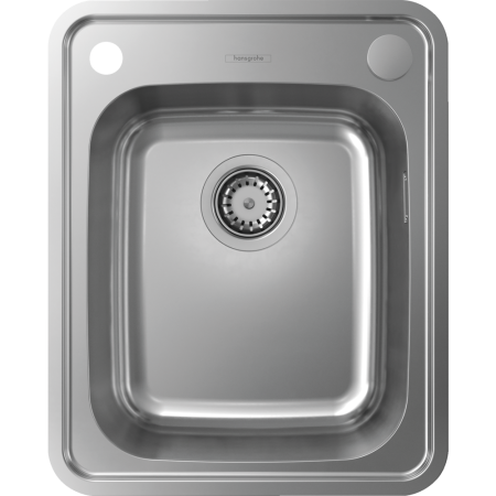 Кухонная мойка hansgrohe S41 S412-F340 врезная 43334800, нержавеющая сталь