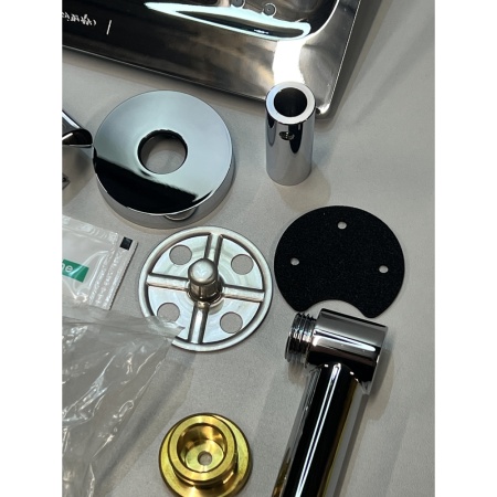Душевая система hansgrohe Crometta E 240 1jet EcoSmart Reno с переключателем потоков 27289000/U, хром, уцененный товар