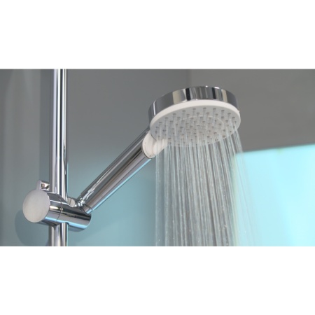Душевой гарнитур hansgrohe Crometta 100 Vario, 2 режима, со штангой 65 см 26532400, белый/хром, уцененный товар