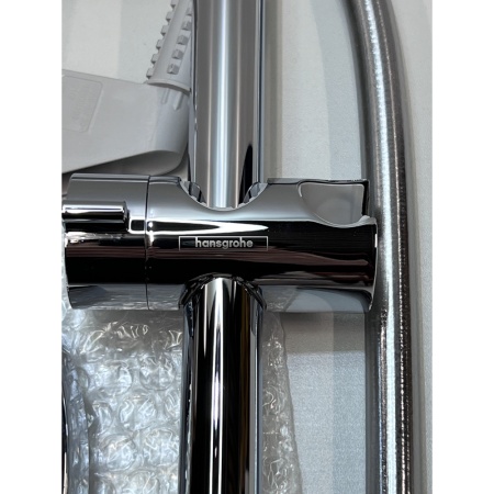 Душевой гарнитур hansgrohe Croma Select E 110 3jet Multi со штангой 90 см 26590400/U, белый/хром, уцененный товар