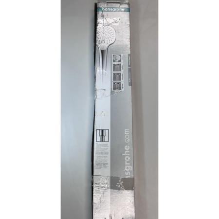 Душевой гарнитур hansgrohe Croma Select E 110 3jet Multi со штангой 90 см 26590400/U, белый/хром, уцененный товар