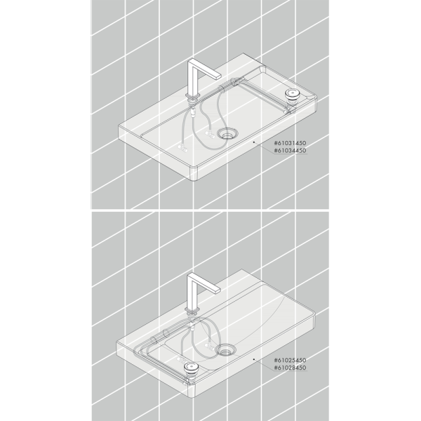 Смеситель для раковины hansgrohe Tecturis E 150 CoolStart EcoSmart+, с донным клапаном, 73053700, матовый белый