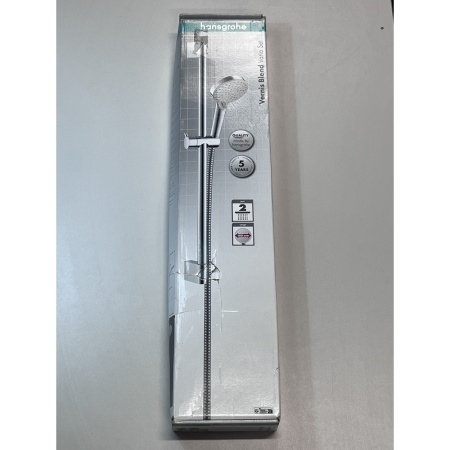 Душевой гарнитур hansgrohe Vernis Blend 100 Vario 2 режима, cо штангой 65 см 26275000/U, хром, уцененный товар