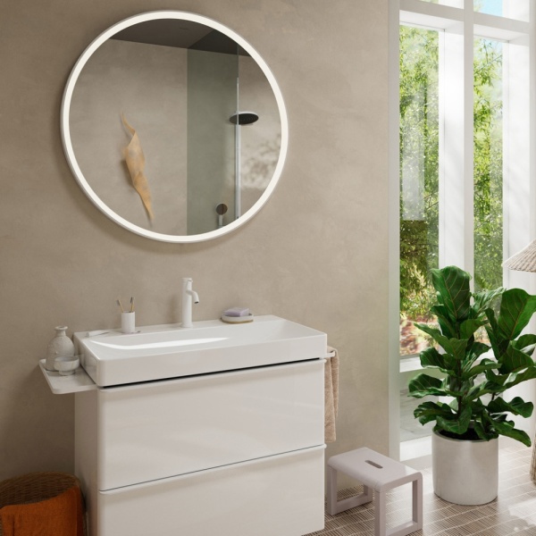 Cмеситель для раковины hansgrohe Tecturis S 110 EcoSmart+, с донным клапаном, 73310700, матовый белый