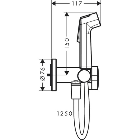 Гигиенический душ со смесителем Hansgrohe Bidette 29232000 хром