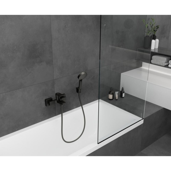 Смеситель для ванны Hansgrohe Vernis Shape 71450670, матовый черный