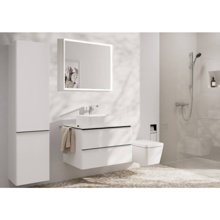 Смеситель для раковины hansgrohe Tecturis E 240 Fine CoolStart, EcoSmart+, с донным клапаном Push-Open, 73070000, хром