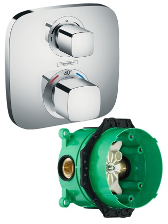 Hansgrohe 15708000S Set HG Ecostat E термостатический смеситель для душа (15708000+01800180)