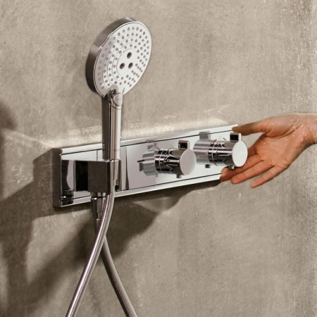 Термостат hansgrohe RainSelect для душа 15355600, черный/хром