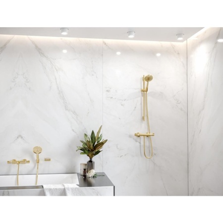 Термостат для душа внешнего монтажа Hansgrohe Ecostat Comfort 13116990, полированное золото