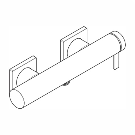 Hansgrohe Tecturis E Однорычажный смеситель для душа наружного монтажа черный матовый 73620670