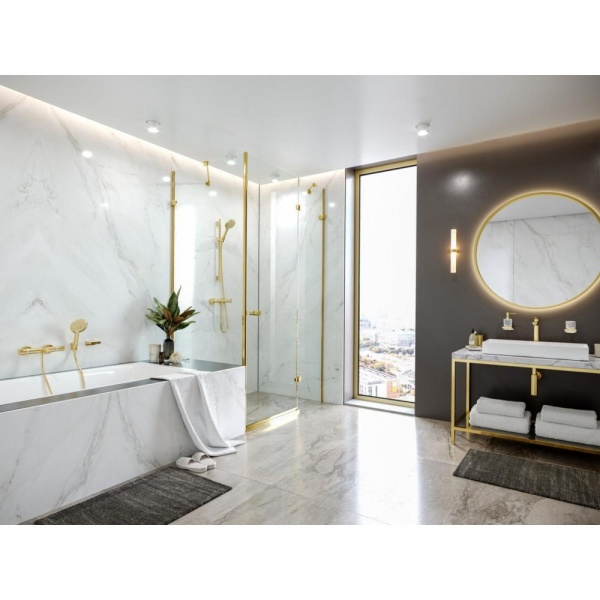 Термостат для душа внешнего монтажа Hansgrohe Ecostat Comfort 13116990, полированное золото