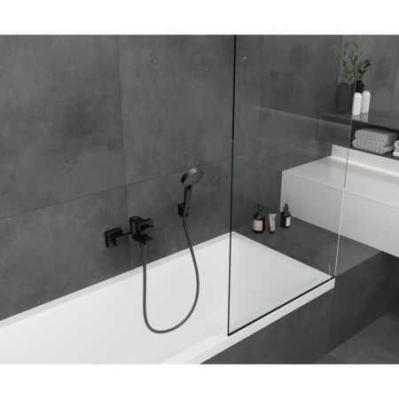 Смеситель для ванны Hansgrohe Vernis Shape 71450670/U1, матовый черный, уцененный товар