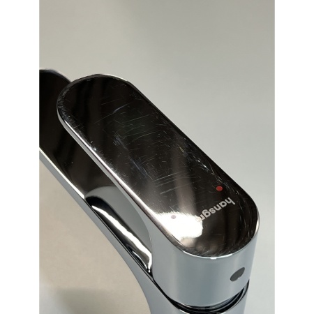 Смеситель для раковины hansgrohe Rebris S 80, со сливным гарнитуром 72510000/U, хром, уцененный товар